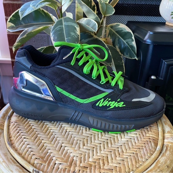 Adidas ZX 5K Boost Kawasaki Black Green Sneakers Ninja Limited GW3359 Originals - Picture 7 of 11